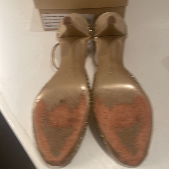 Gold Sparkle T-Srap Heels - Picture 7 of 9